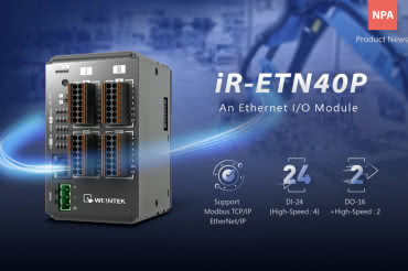 Ethernetowy moduł I/O iR-ETN40R w nowej wersji z szybkimi wejściami i wyjściami cyfrowymi 